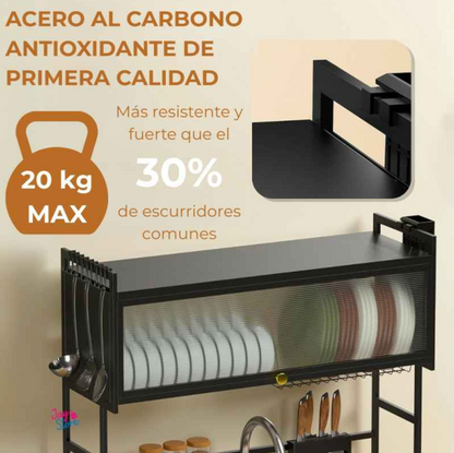 Escurridor de Platos Multifuncional Premium Con Diseño Moderno